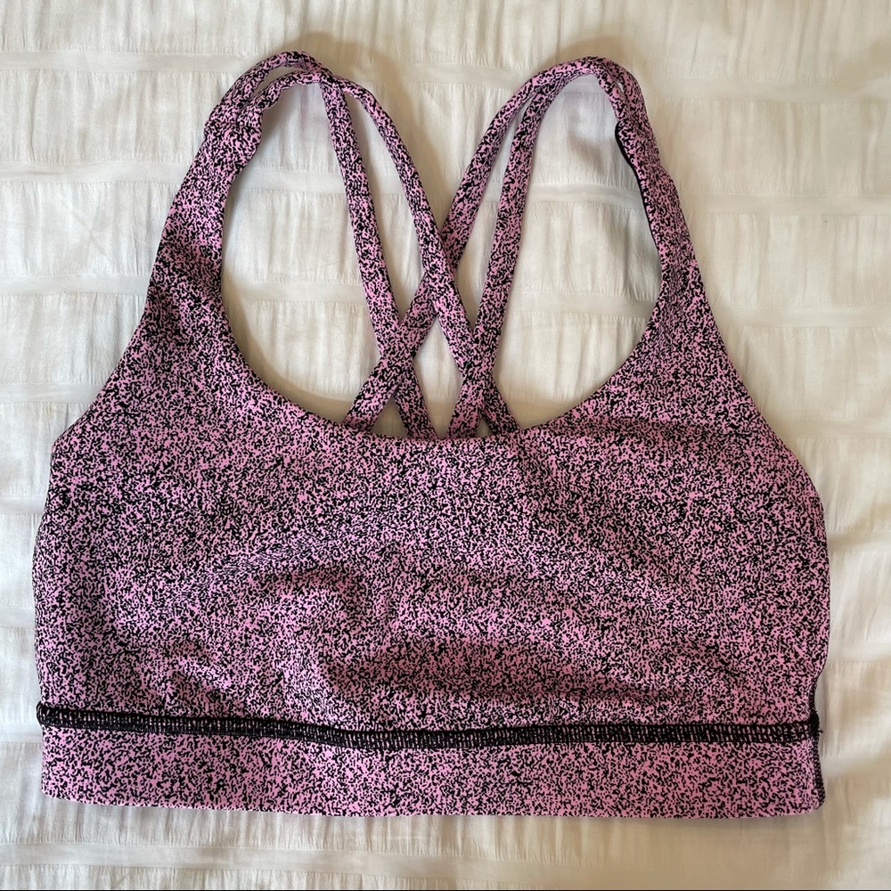 Lululemon purple cross back sports bra